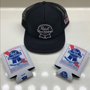 Unisex Black Pabst Blu Ribbon / PBR Trucker Hat